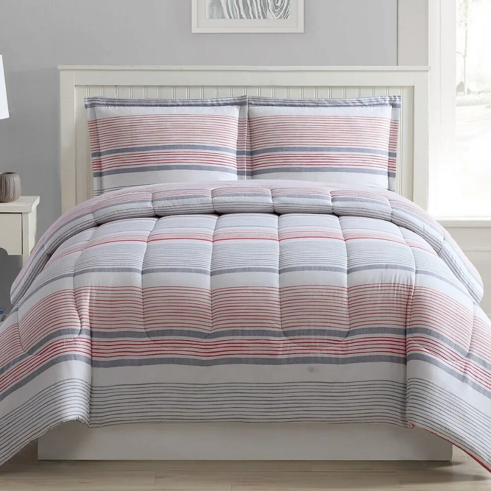 Sunham 3-Piece Reversible Comforter and Shams Bedding Set, Shilo